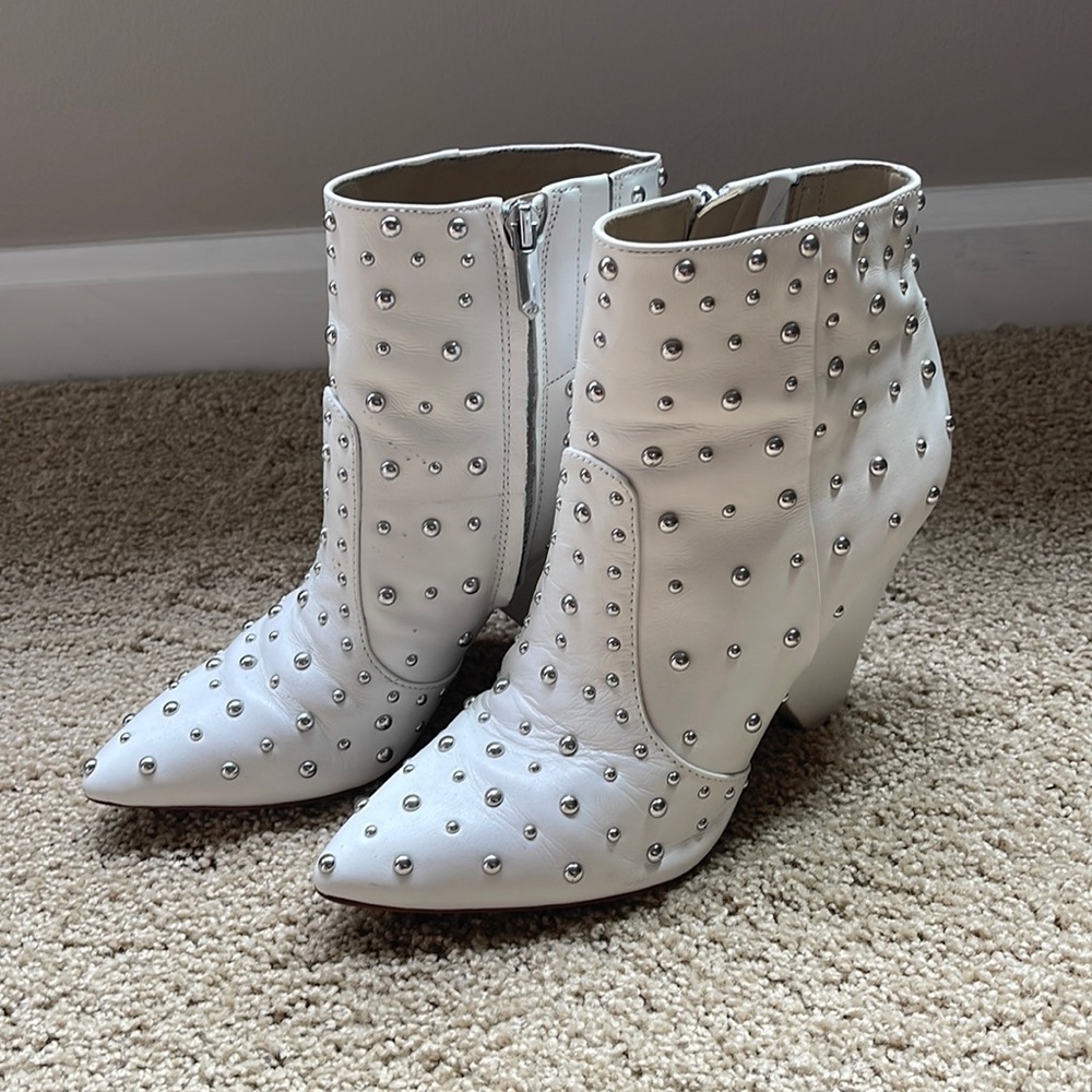 Sam Edelman White Studded Booties!!!!!